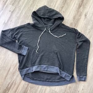 Brandy Melville Oversized Black Lightweight Hoodie Women Pullover Sweatshirt